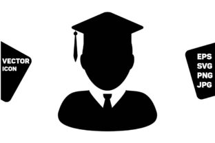 Academic Icon Vector Male Student Person: A Versatile Design Asset for Branding