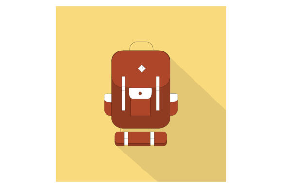 Bag School Flat Icon: A Versatile Graphic Design Asset for Modern Projects
