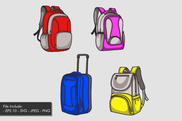 Bags Vector Illustration: A Versatile Graphic Design Asset for Local Business Branding