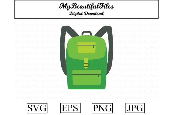 Beautiful School Bag Illustration Graphics for Handmade Creations