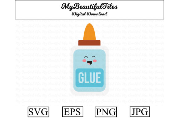 Beautiful School Glue Kawaii Clipart for Creative Sellers