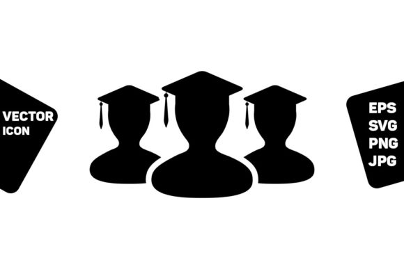 College Icon Vector Male Group Students: A Practical Design Asset for Local Business Branding