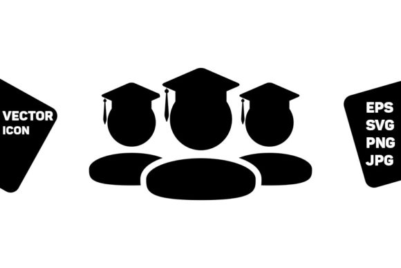 Graduation Icon Vector Male Group: A Designer's Perspective