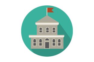 Grey School Icon: A Versatile Graphic Design Asset for Crafters