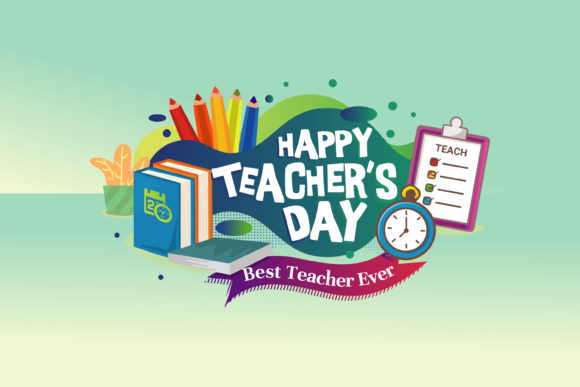 Happy Teacher s Day Card or Banner Design: Graphics and Illustrations Review