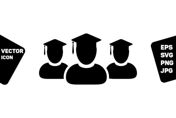 Knowledge Icon Vector Male Group Student for Crafting and Graphics