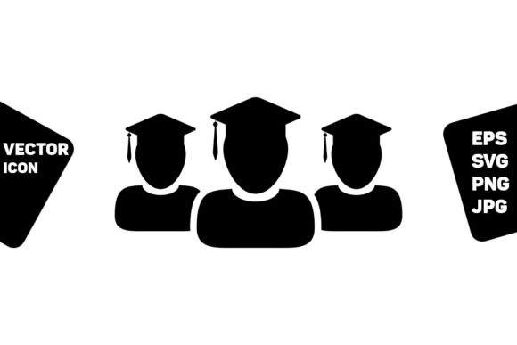 Learning Icon Vector Male Group Student: A Versatile Graphic for Crafters