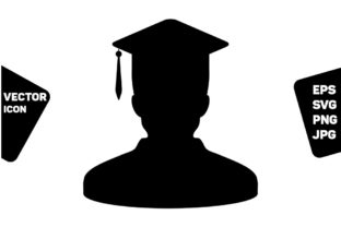 Learning Icon Vector Male Student Person: A Modern Design Asset for Branding
