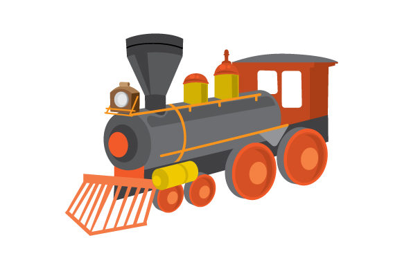 Old School Train: A Versatile Graphic Design Asset for Crafts and Local Branding