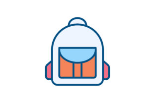 School Bag Liner Fill Icon: A Polished Graphic for Modern Content Design