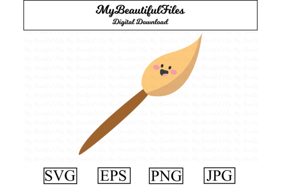 School Brush Kawaii Clipart Graphics and Illustrations Review