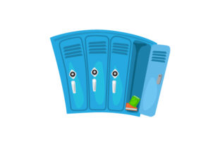 School Lockers Graphic Design Asset: A Crafts-Friendly Addition for School Amp Creators