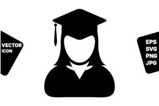 Student Icon Vector Female Person for Modern Branding and Marketing